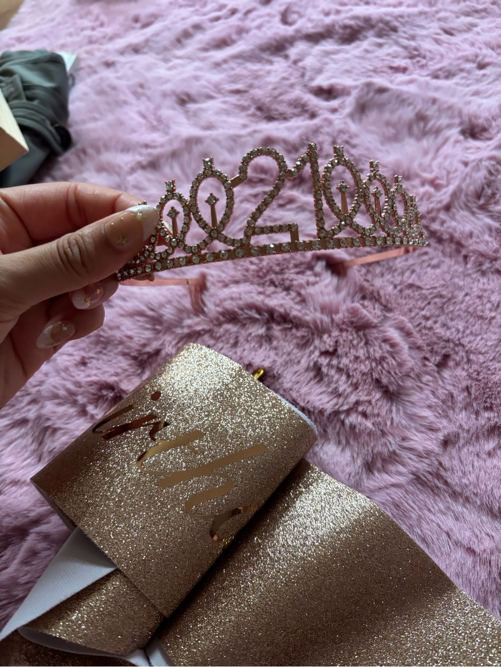 21st birthday tiara and sash - Picture 2 of 3